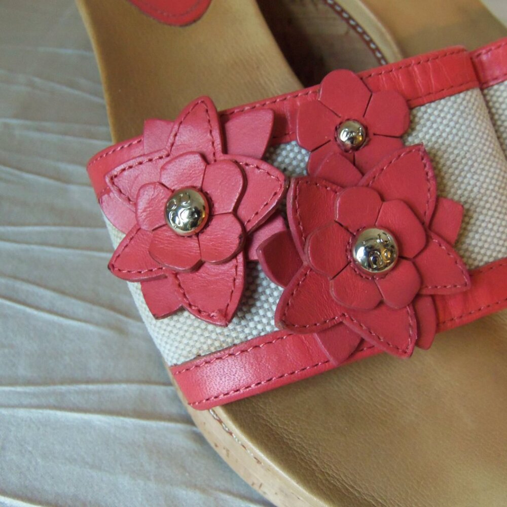 Coach Jesaca Platform Wedge Floral Slides Coras sz 10 - Picture 10 of 16